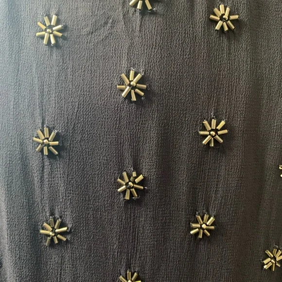 Free People Navy Blue Beaded Cutout Mini Club Dress - Picture 8 of 13